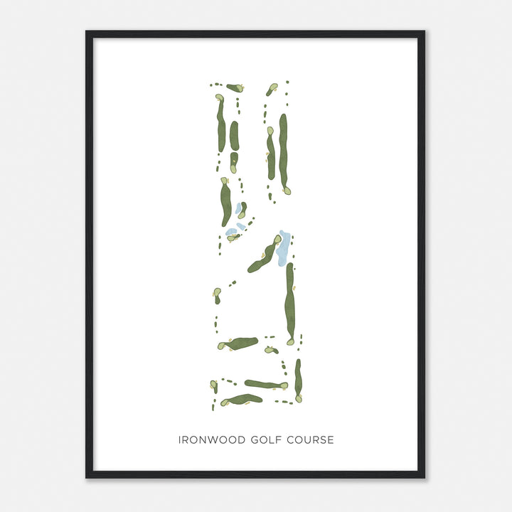 Print of Ironwood Golf Course Modern Map