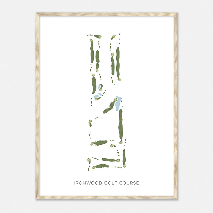Print of Ironwood Golf Course Modern Map