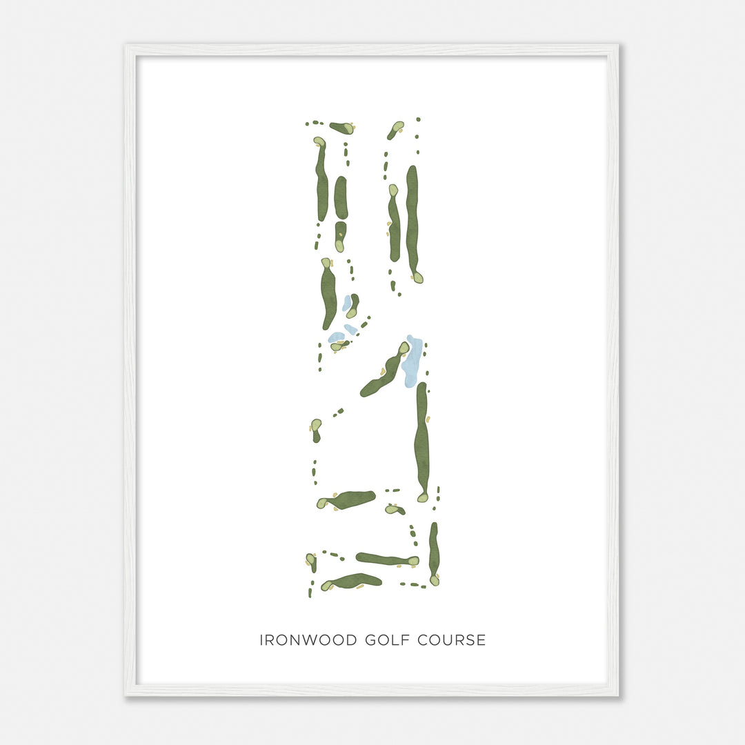 Print of Ironwood Golf Course Modern Map