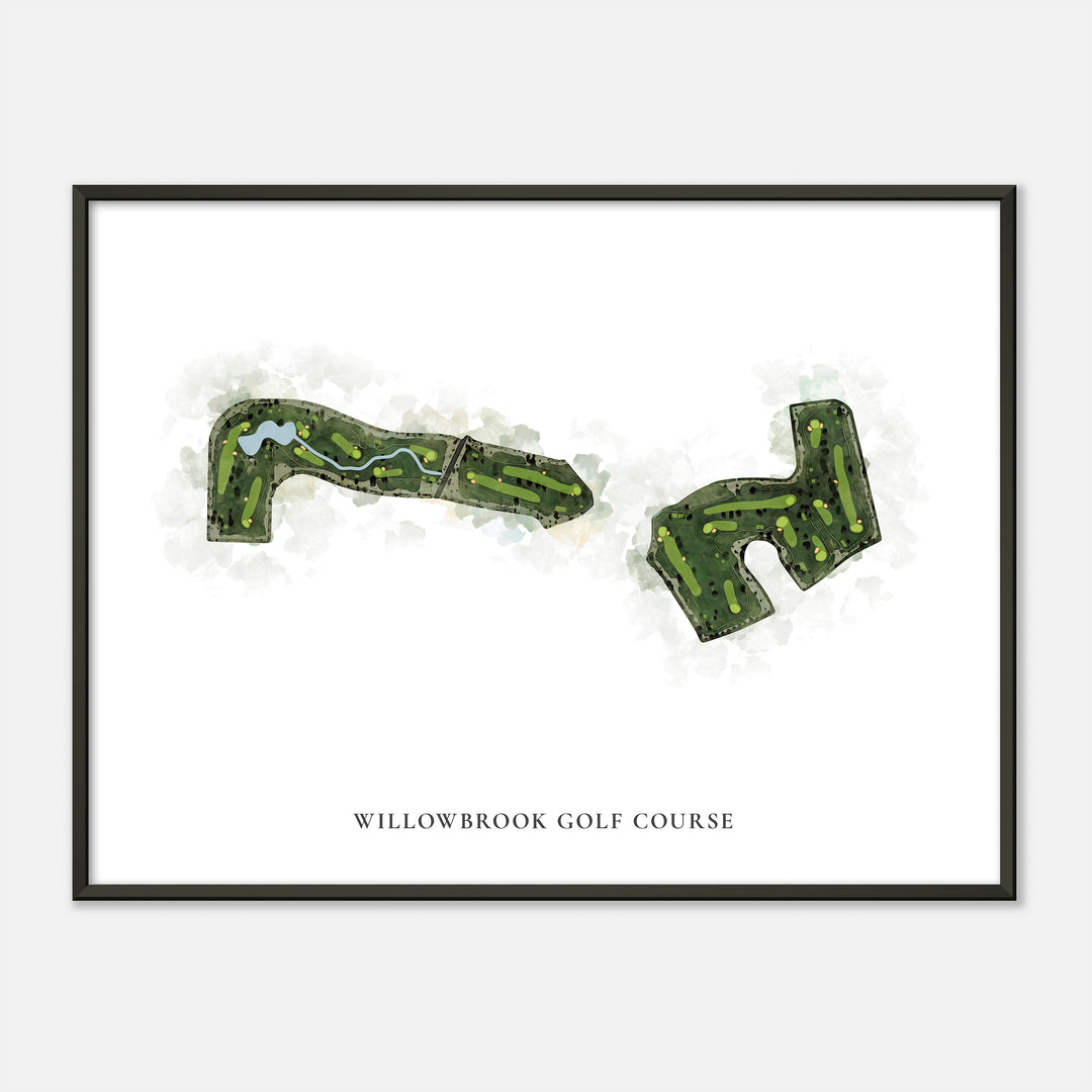 Print of Willowbrook Golf Course Classic Map