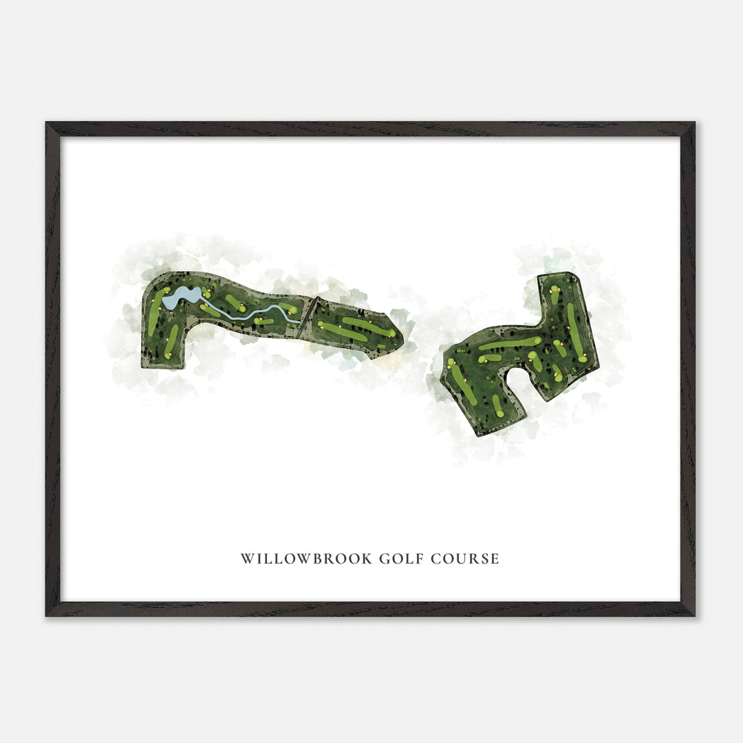 Print of Willowbrook Golf Course Classic Map