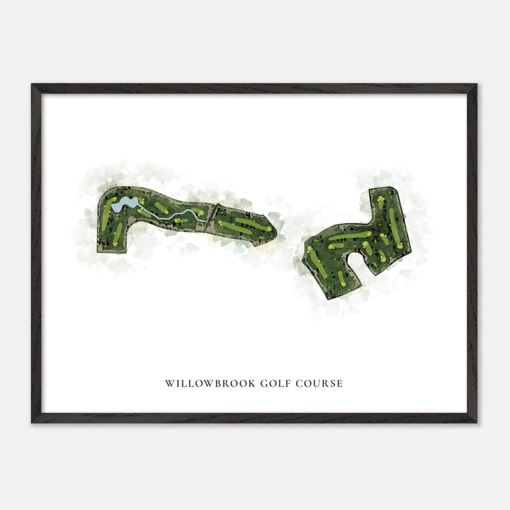 Print of Willowbrook Golf Course Classic Map