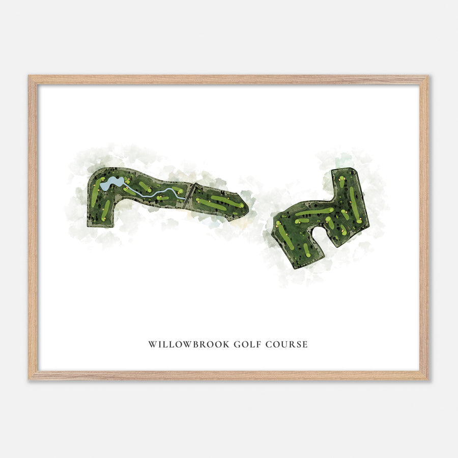 Print of Willowbrook Golf Course Classic Map