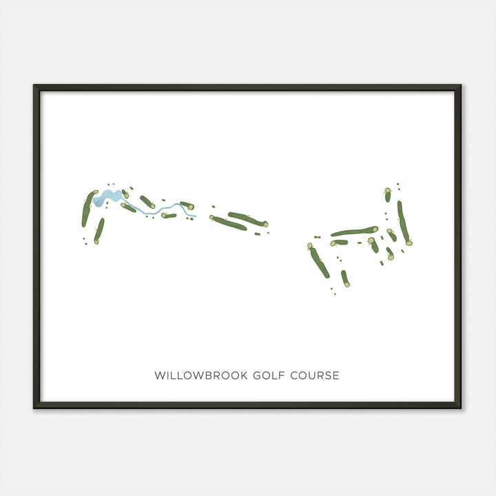 Print of Willowbrook Golf Course Modern Map