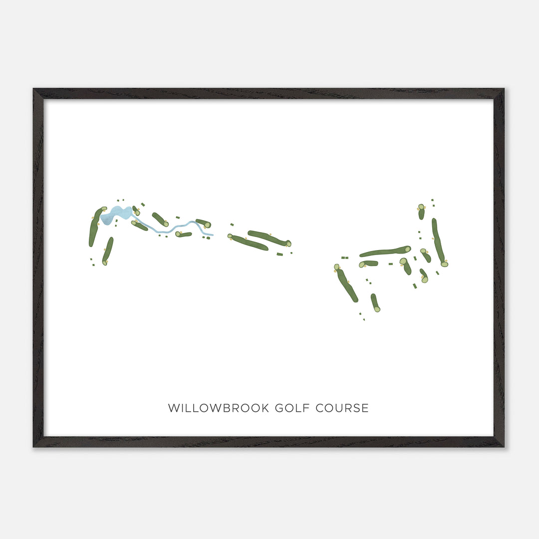 Print of Willowbrook Golf Course Modern Map