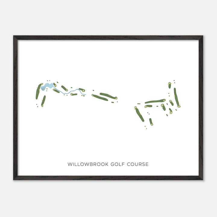 Print of Willowbrook Golf Course Modern Map
