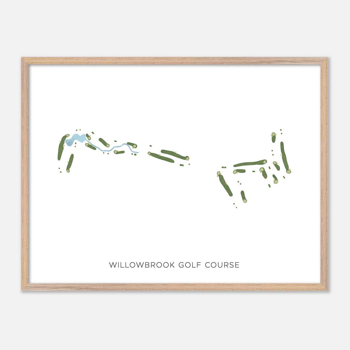 Print of Willowbrook Golf Course Modern Map