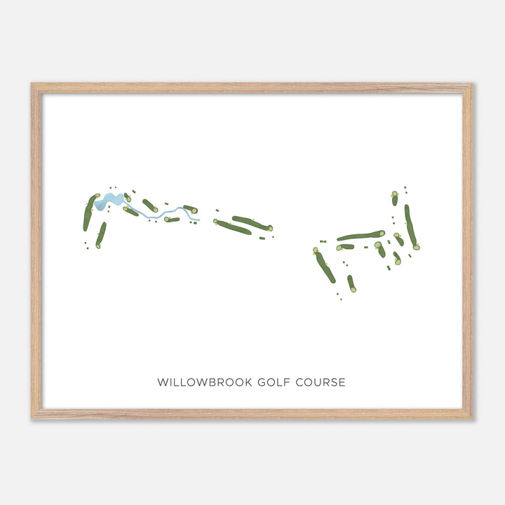 Print of Willowbrook Golf Course Modern Map