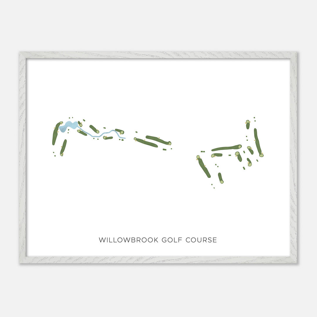 Print of Willowbrook Golf Course Modern Map