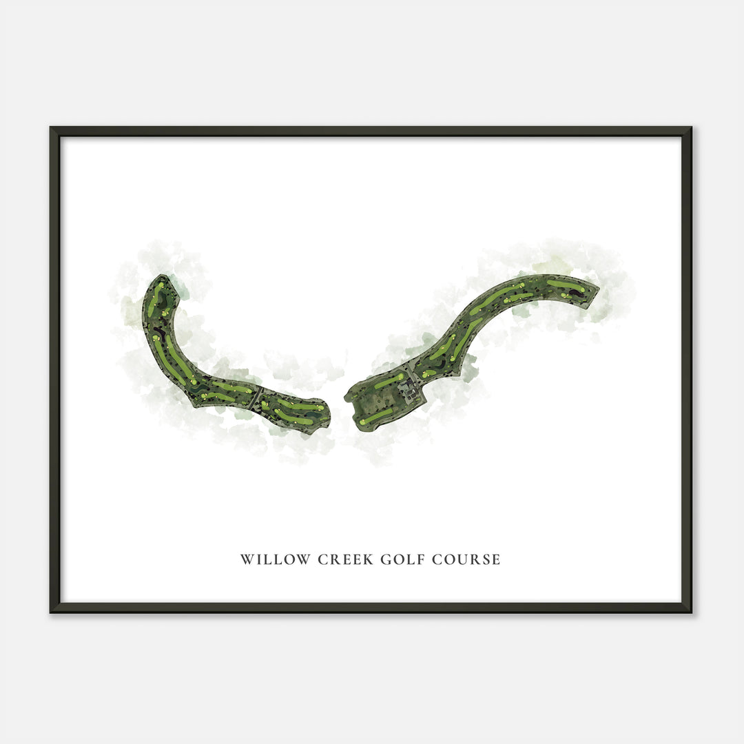 Print of Willow Creek Golf Course Classic Map