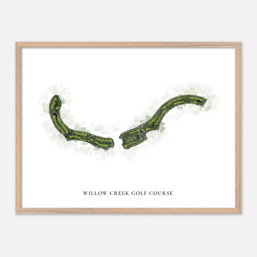 Print of Willow Creek Golf Course Classic Map