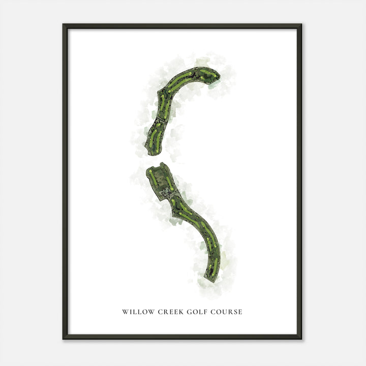 Print of Willow Creek Golf Course Classic Map