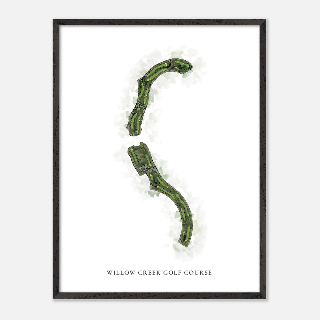Print of Willow Creek Golf Course Classic Map