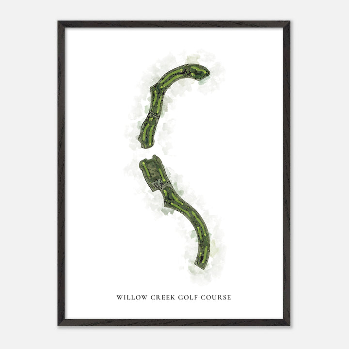Print of Willow Creek Golf Course Classic Map