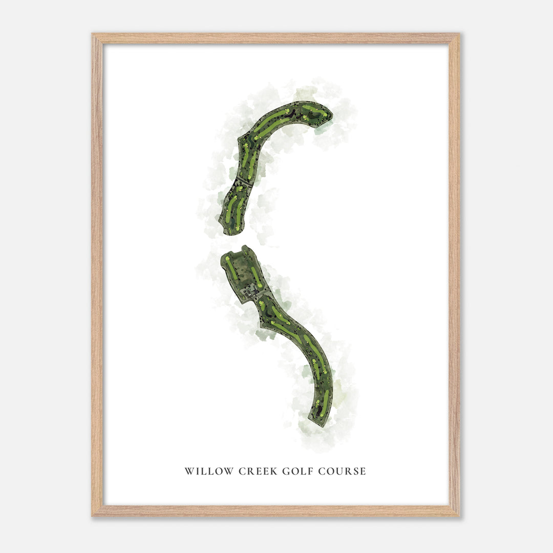 Print of Willow Creek Golf Course Classic Map