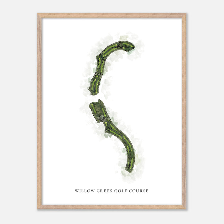 Print of Willow Creek Golf Course Classic Map