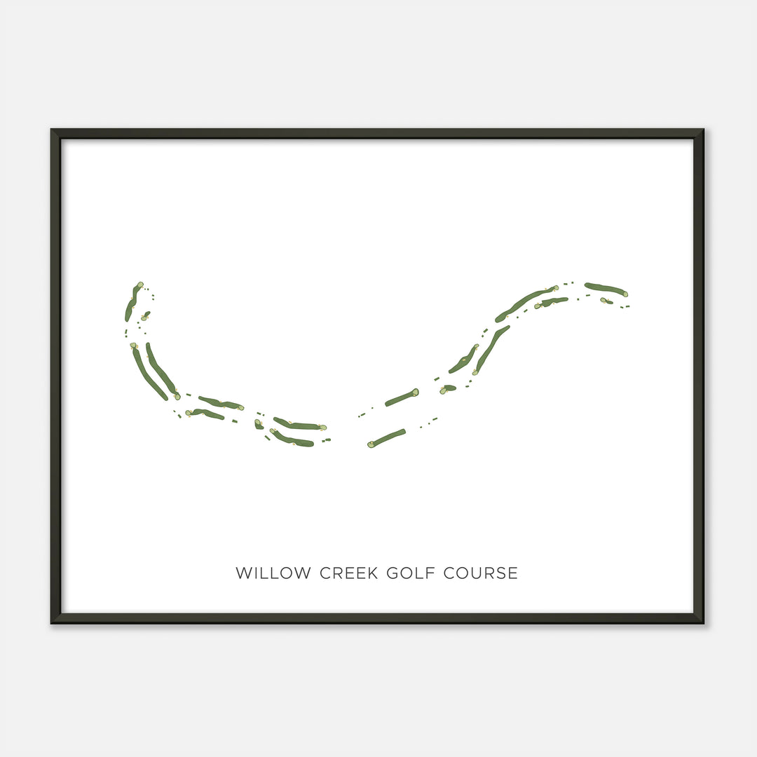 Print of Willow Creek Golf Course Modern Map