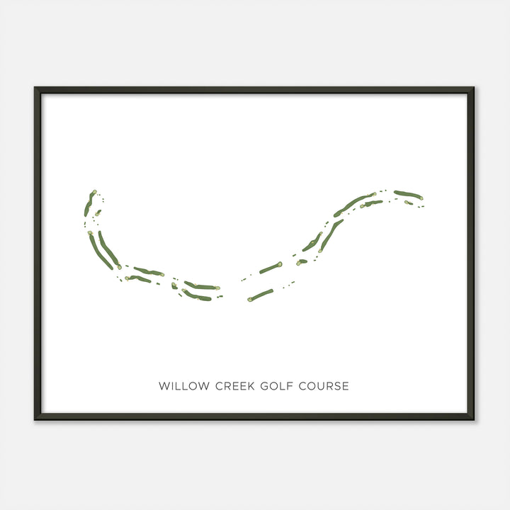 Print of Willow Creek Golf Course Modern Map