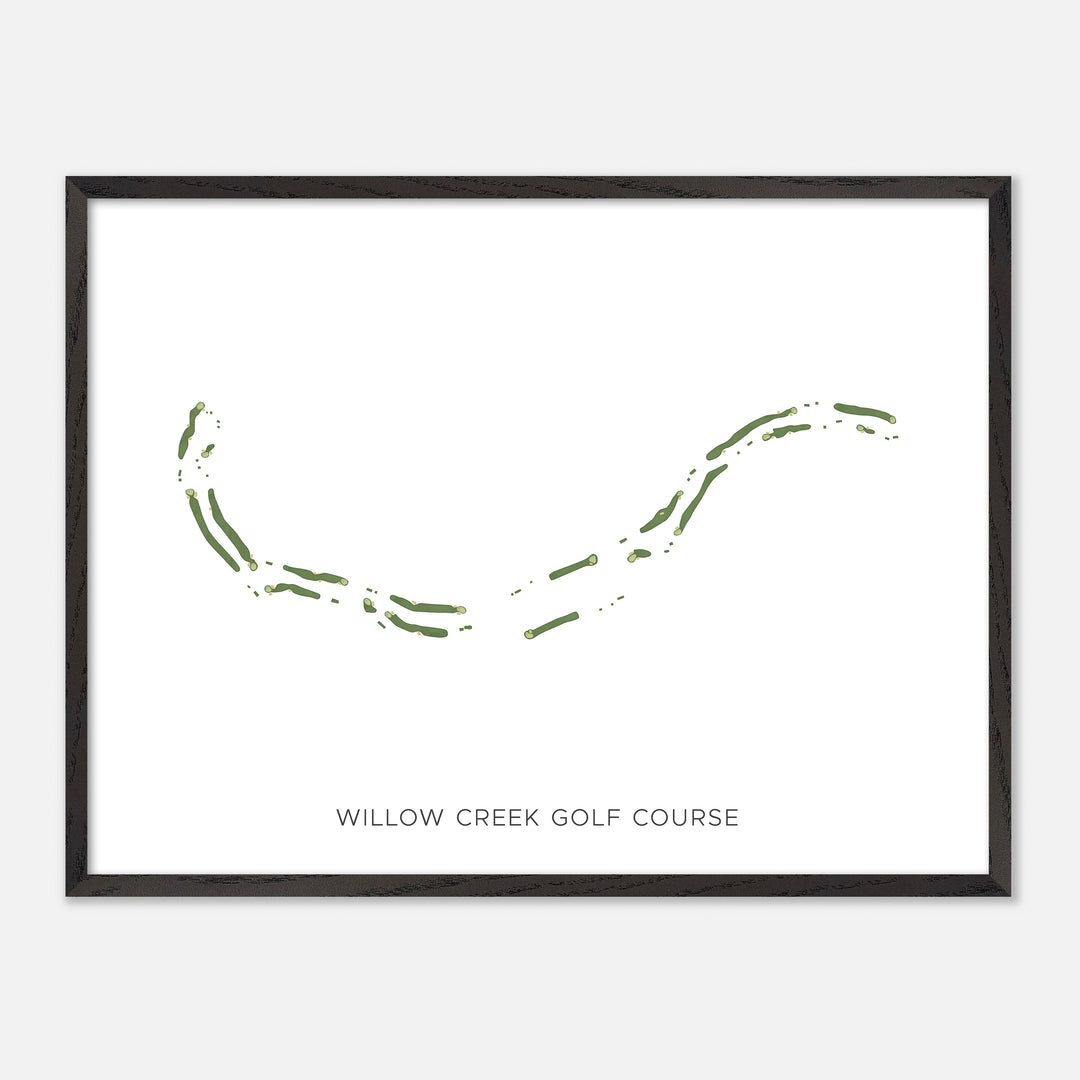 Print of Willow Creek Golf Course Modern Map