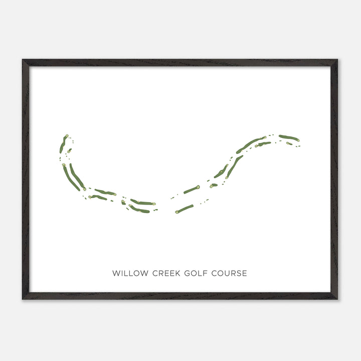 Print of Willow Creek Golf Course Modern Map