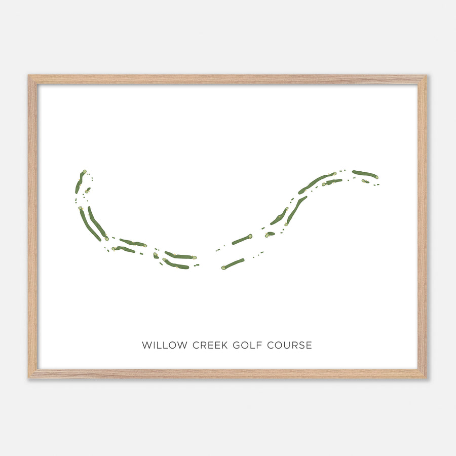 Print of Willow Creek Golf Course Modern Map