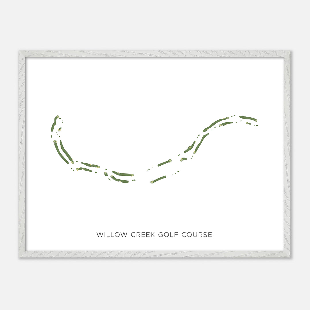 Print of Willow Creek Golf Course Modern Map