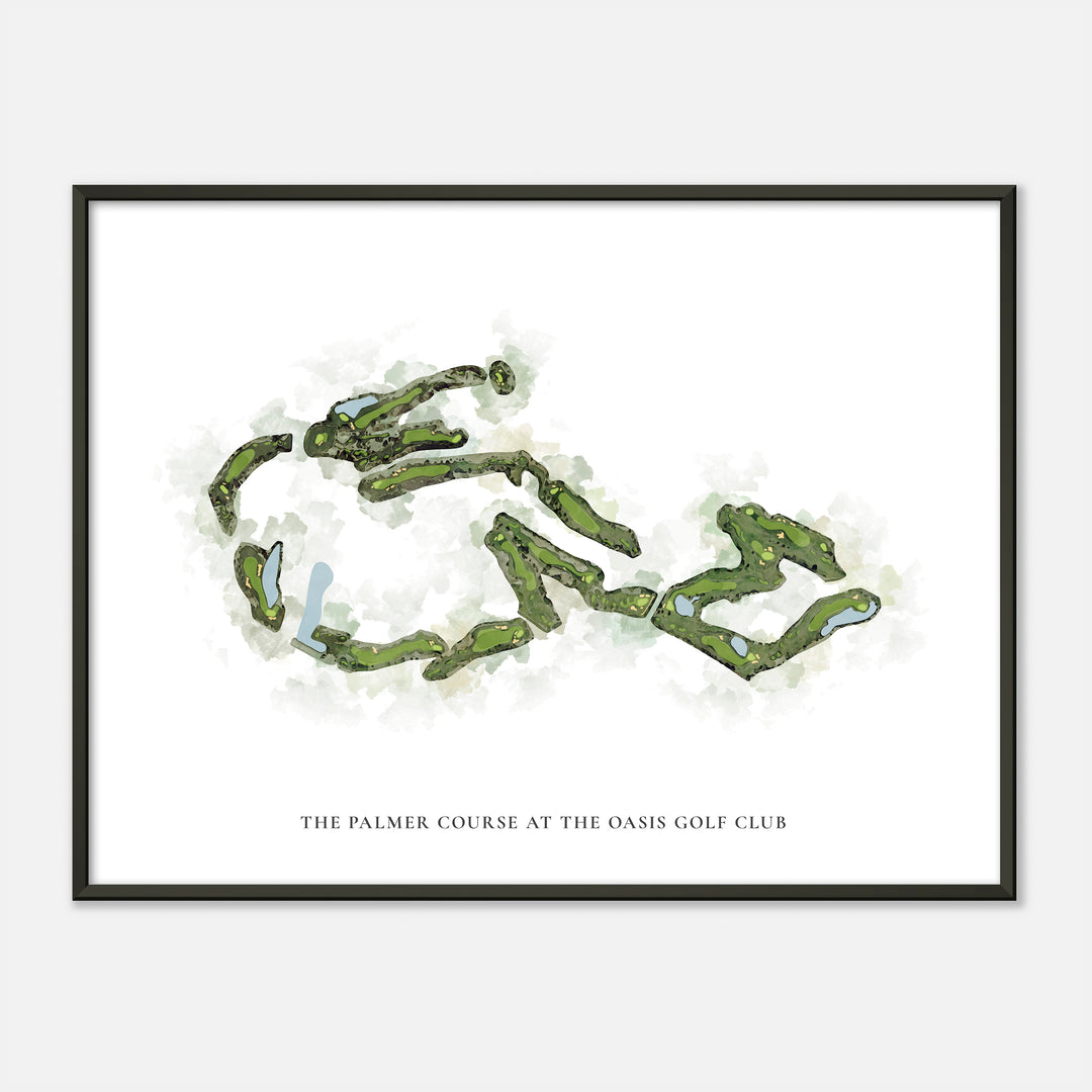 Print of The Palmer Course At The Oasis Golf Club Classic Map