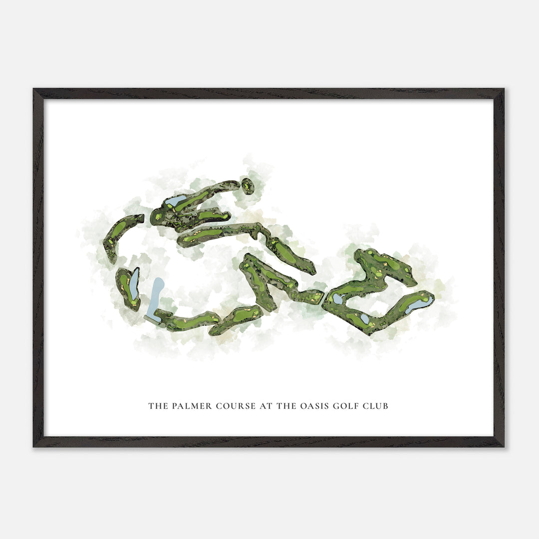 Print of The Palmer Course At The Oasis Golf Club Classic Map