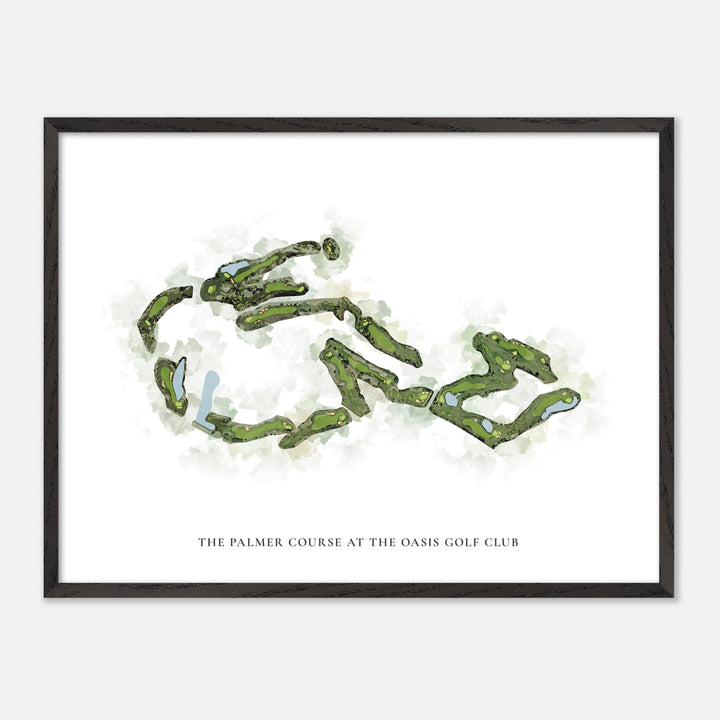 Print of The Palmer Course At The Oasis Golf Club Classic Map