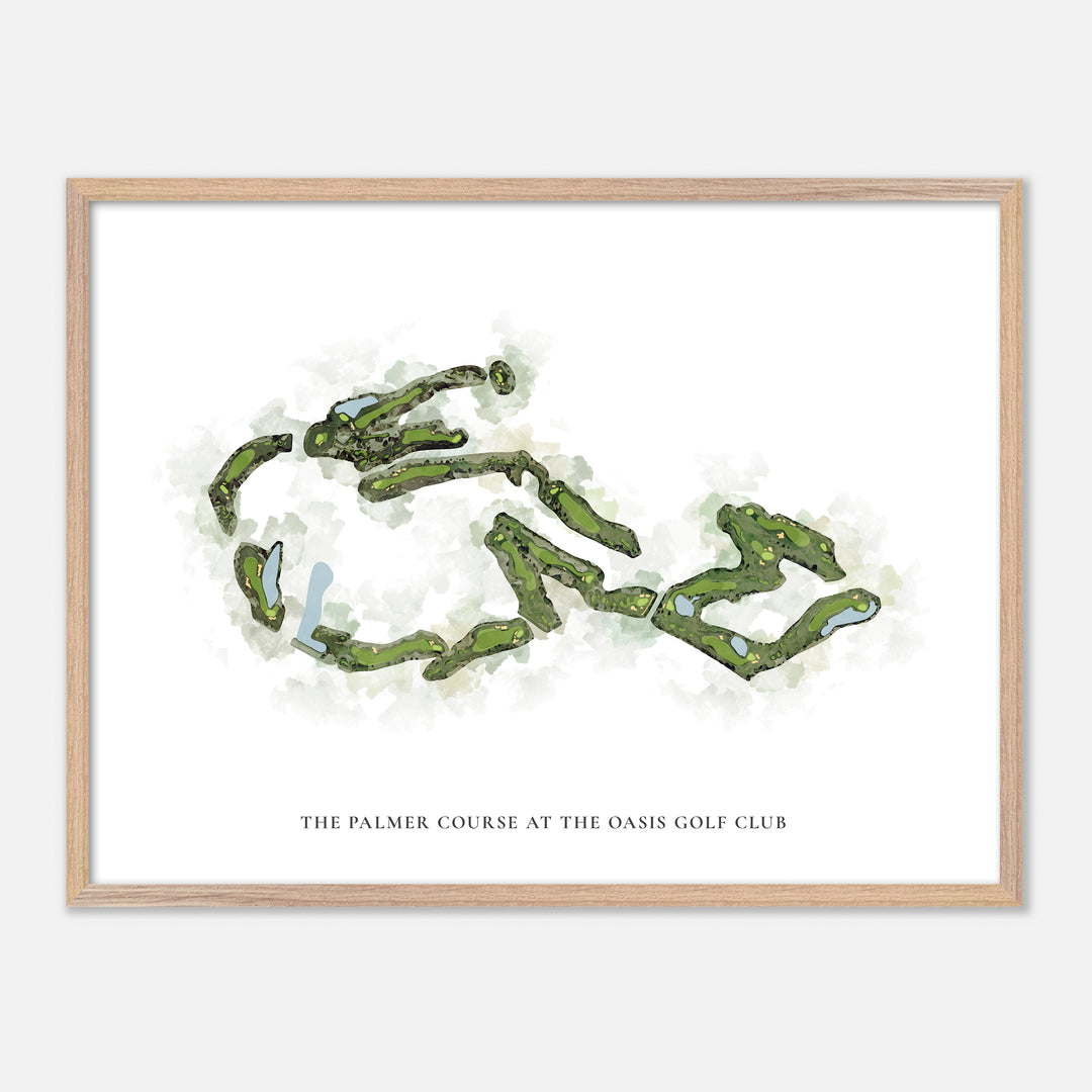 Print of The Palmer Course At The Oasis Golf Club Classic Map