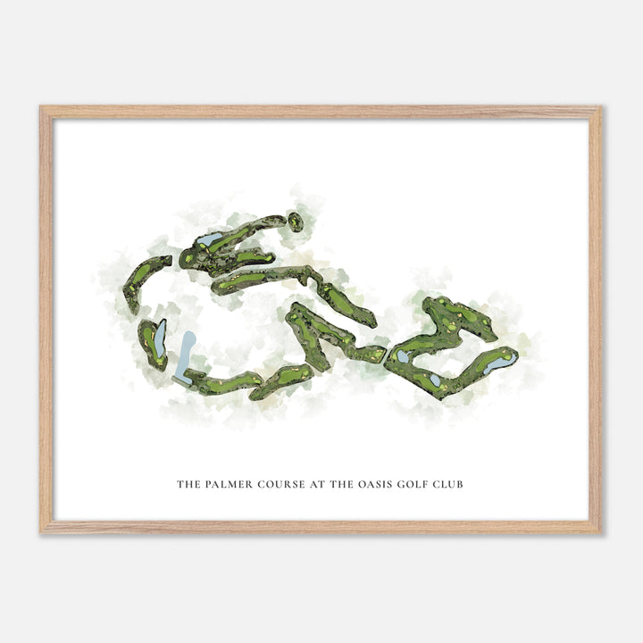 Print of The Palmer Course At The Oasis Golf Club Classic Map