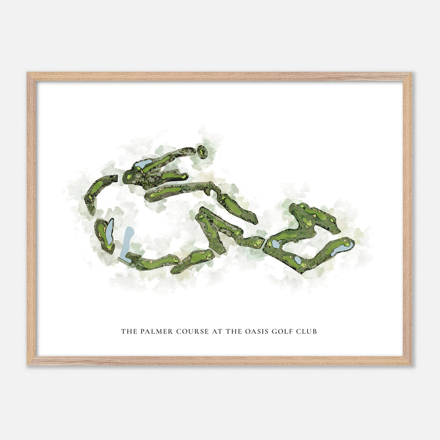 Print of The Palmer Course At The Oasis Golf Club Classic Map