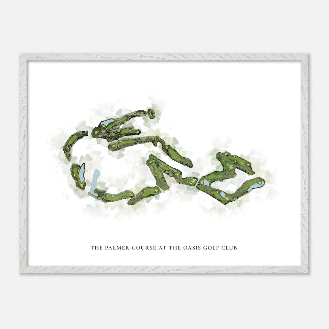 Print of The Palmer Course At The Oasis Golf Club Classic Map
