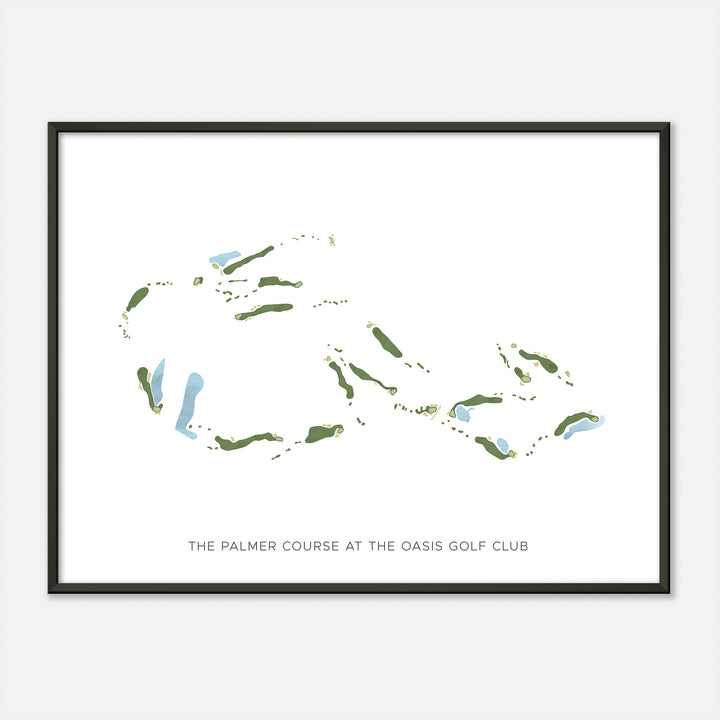 Print of The Palmer Course At The Oasis Golf Club Modern Map