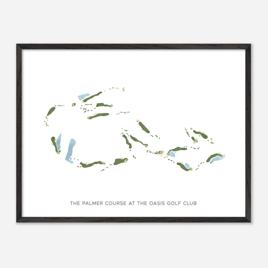 Print of The Palmer Course At The Oasis Golf Club Modern Map