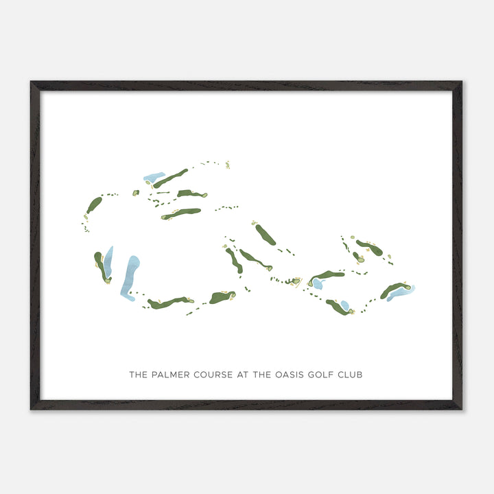 Print of The Palmer Course At The Oasis Golf Club Modern Map