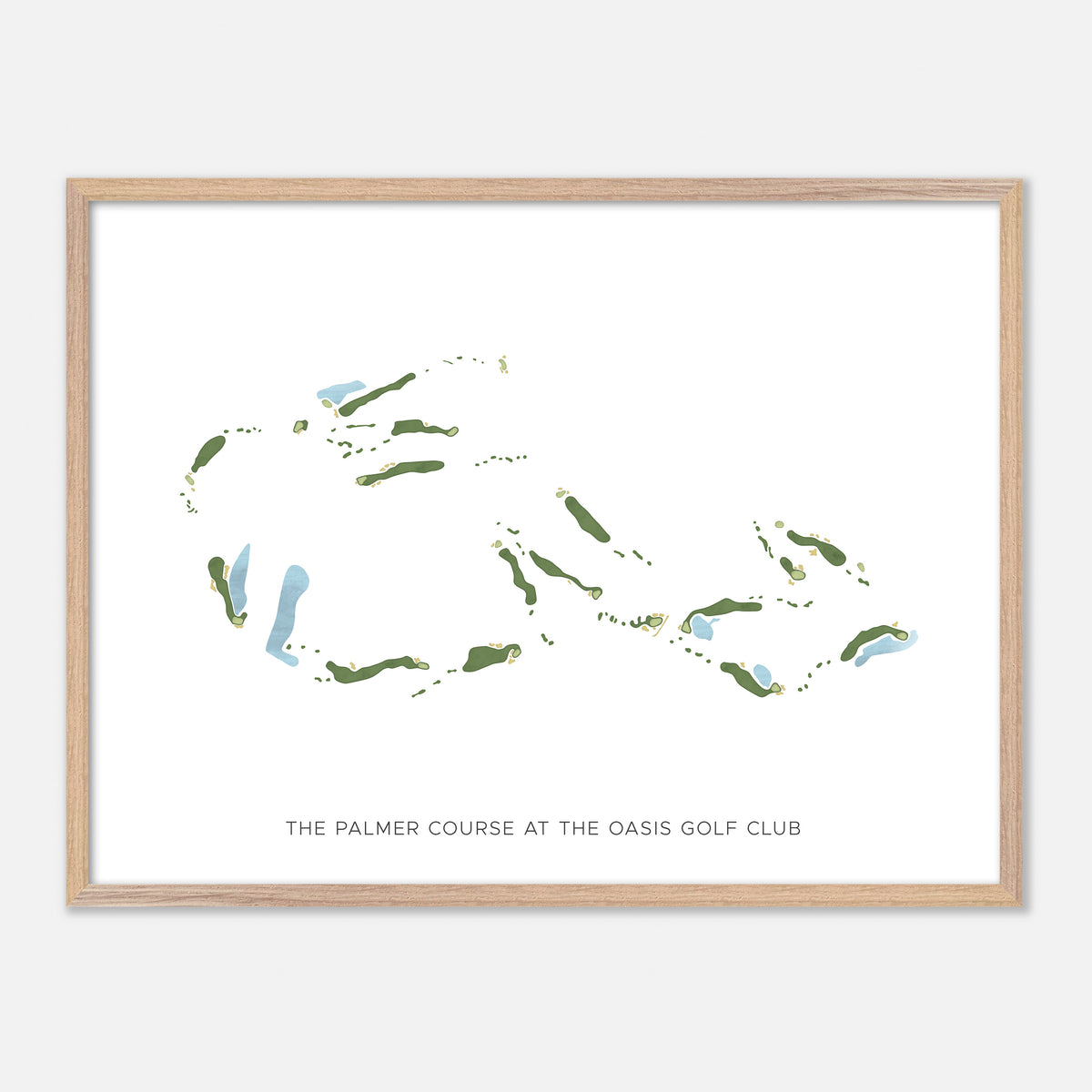 Print of The Palmer Course At The Oasis Golf Club Modern Map