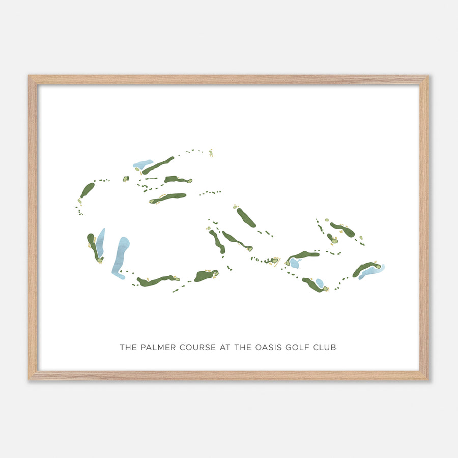 Print of The Palmer Course At The Oasis Golf Club Modern Map