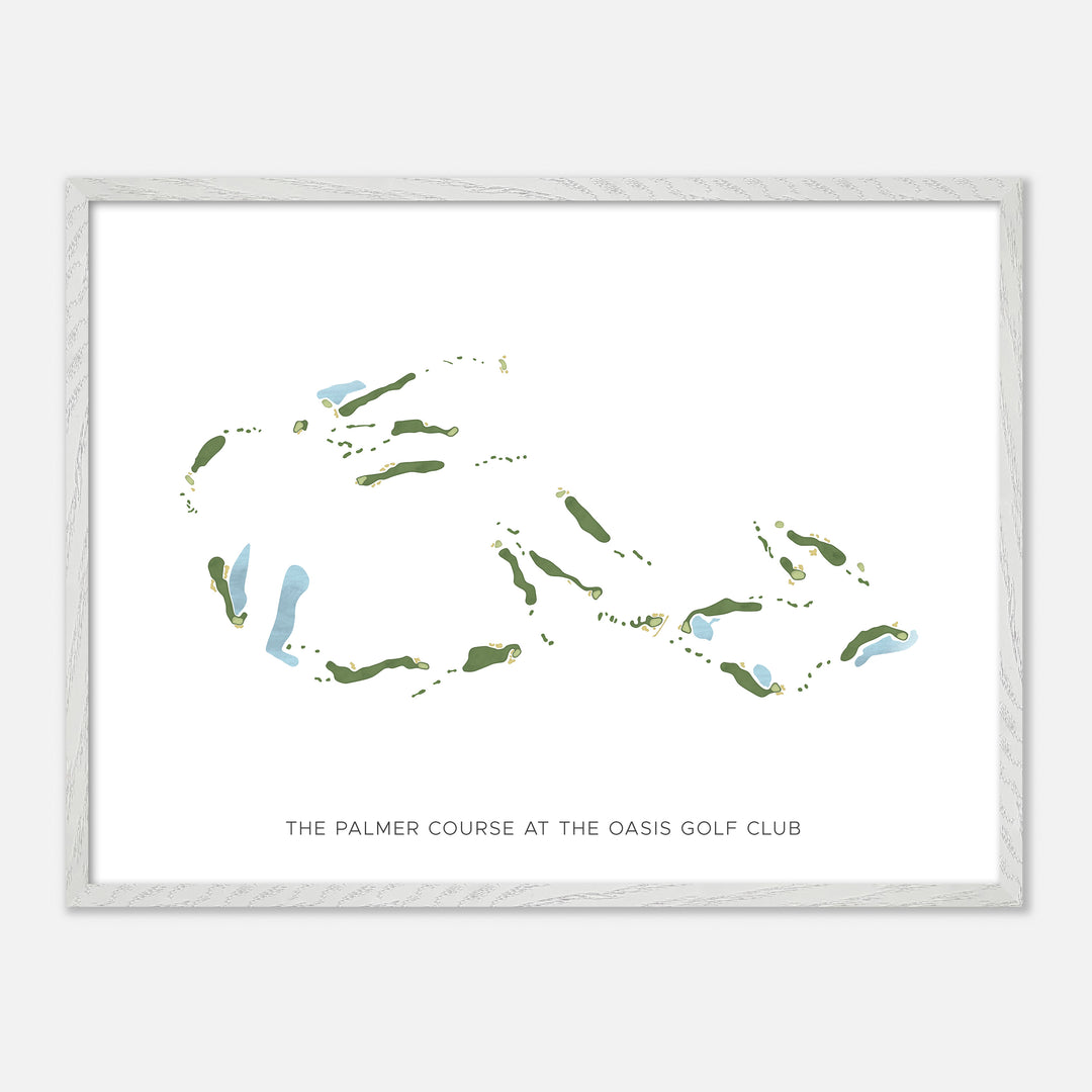 Print of The Palmer Course At The Oasis Golf Club Modern Map