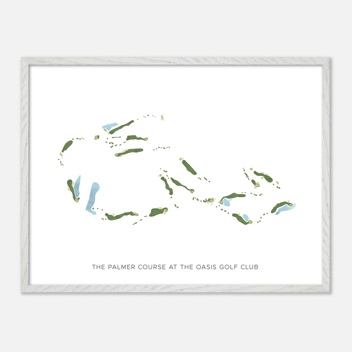 Print of The Palmer Course At The Oasis Golf Club Modern Map
