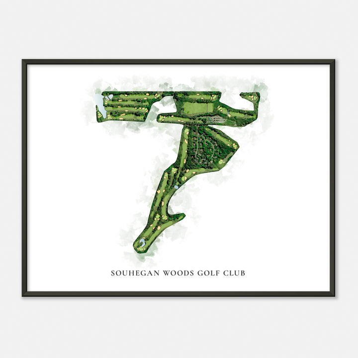 Print of Souhegan Woods Golf Club Classic Map