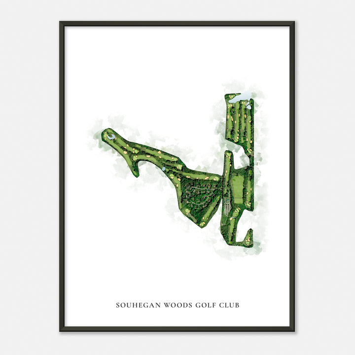 Print of Souhegan Woods Golf Club Classic Map