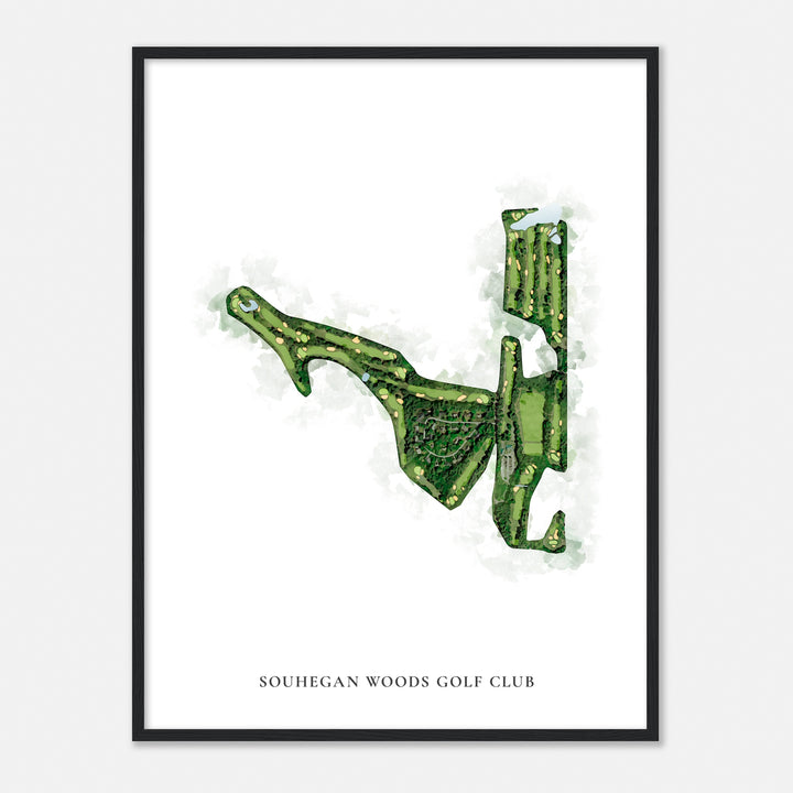 Print of Souhegan Woods Golf Club Classic Map