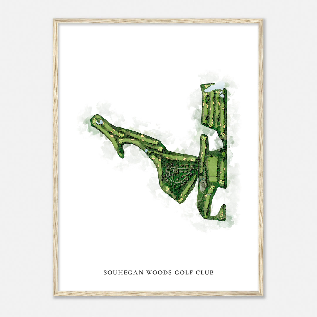 Print of Souhegan Woods Golf Club Classic Map
