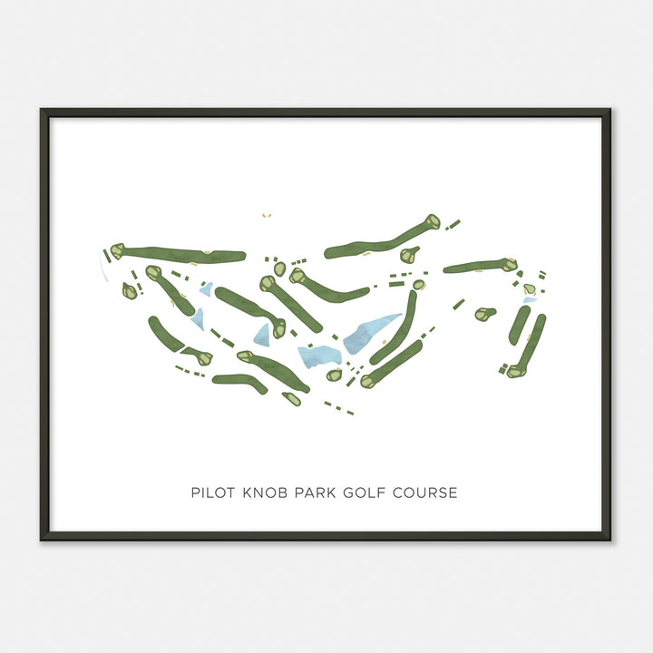 Print of Pilot Knob Park Golf Course Modern Map
