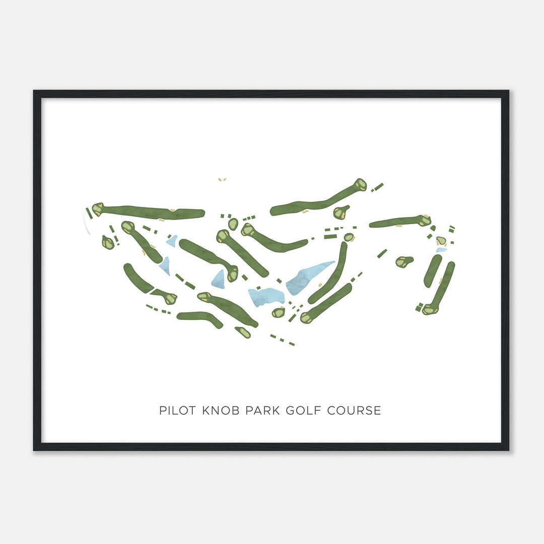 Print of Pilot Knob Park Golf Course Modern Map