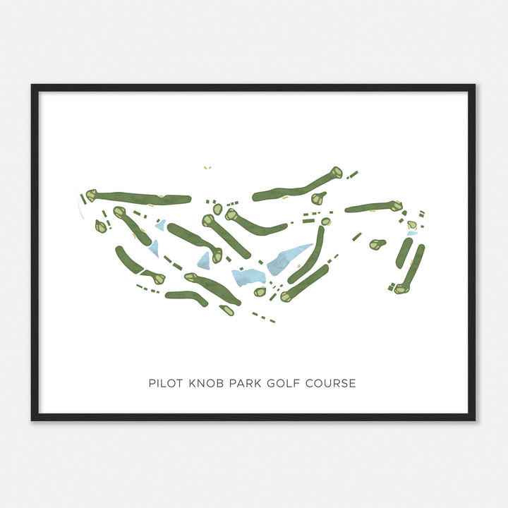 Print of Pilot Knob Park Golf Course Modern Map