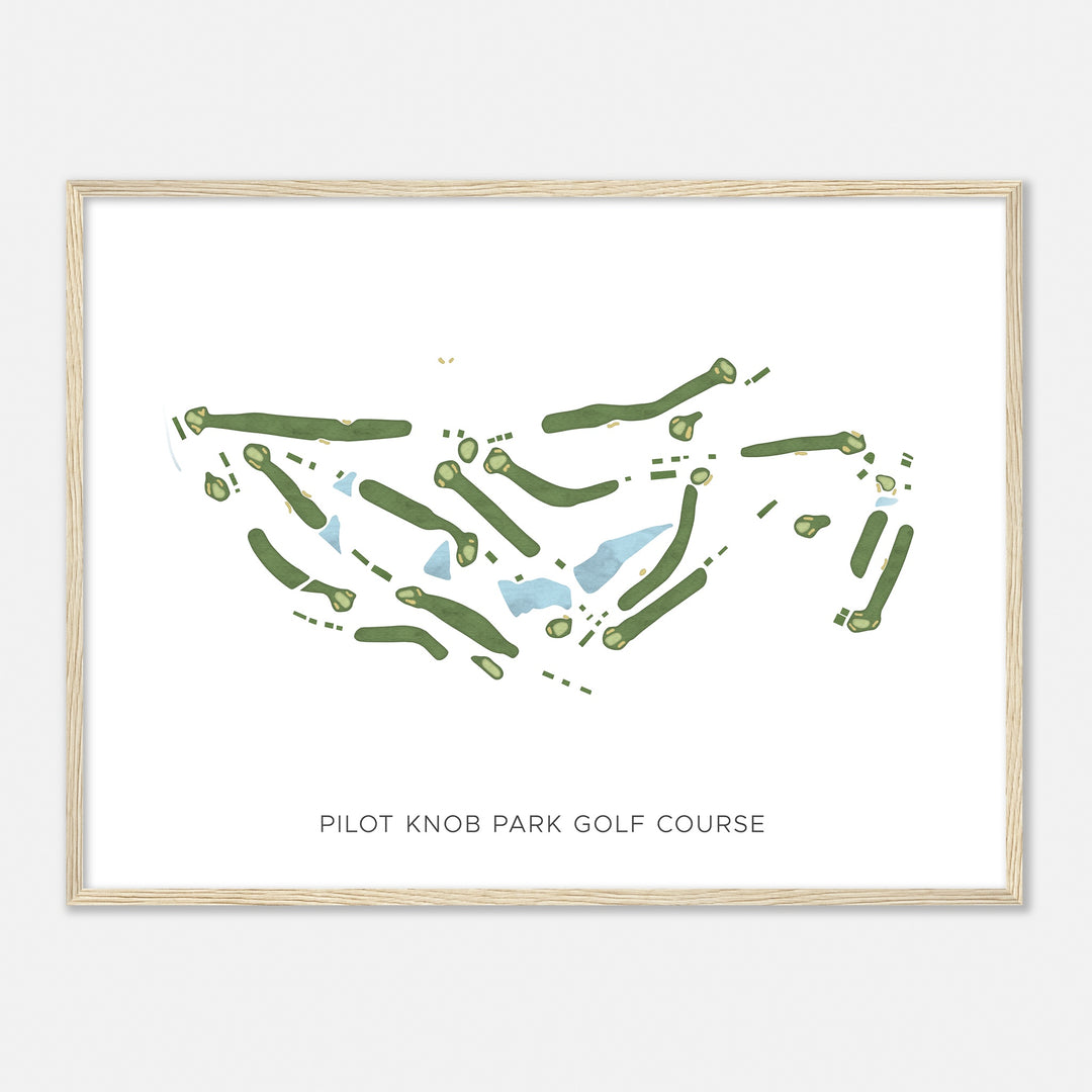 Print of Pilot Knob Park Golf Course Modern Map