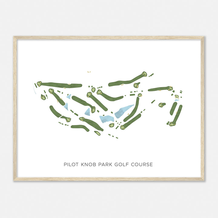 Print of Pilot Knob Park Golf Course Modern Map