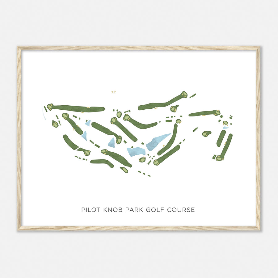 Print of Pilot Knob Park Golf Course Modern Map